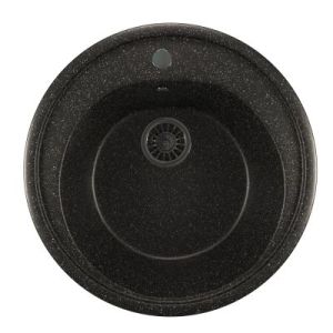 Мойкa ML-GM11 круглая, черная (308), 505мм (глуб. чаши 180) 525070