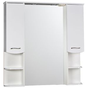 Зеркало-шкаф «ДИАНА 100» (белый), с подсветкой, два шкафчика 1000х1050х200 39578