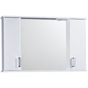 Зеркало-шкаф «Джульетта-100» 3D Плетение (белый) 1000х650х165 50931