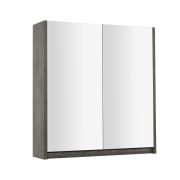 Зеркало-шкаф «Неаполь-650» б/с 2дв. (бетон темн./бетон светл.) 650*700*160