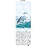 03520 д/ панели PANDA «Море» Панно Дельфины 4 шт. (8.1м2/уп=12шт)